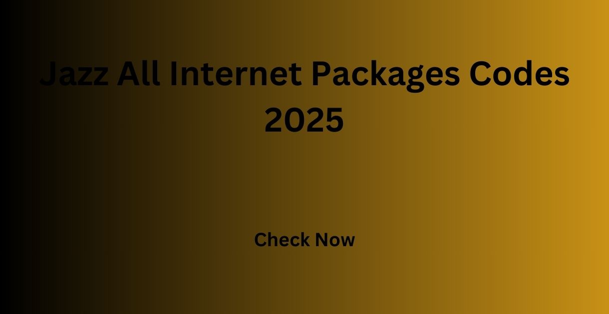 Jazz All Internet Packages Codes 2025